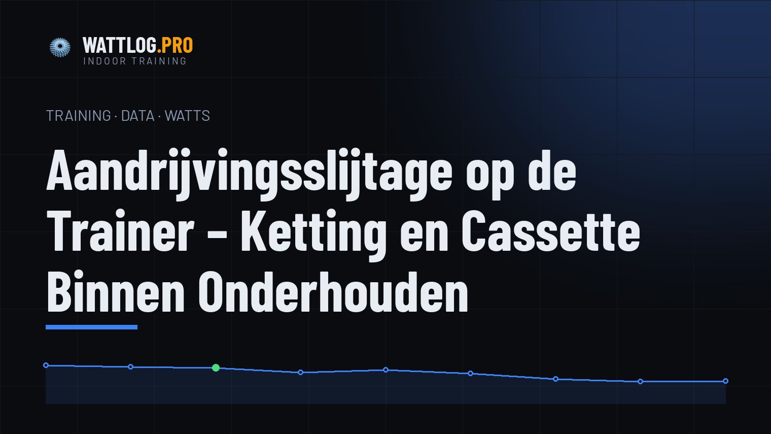 Aandrijvingsslijtage op de trainer — ketting en cassette binnen onderhouden