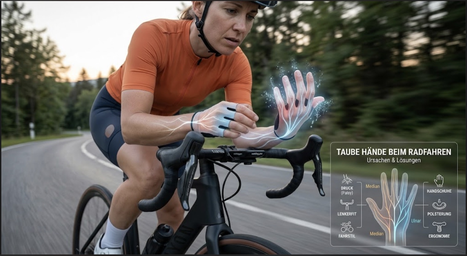 Taube Hände beim Radfahren — Ursachen und Abhilfe