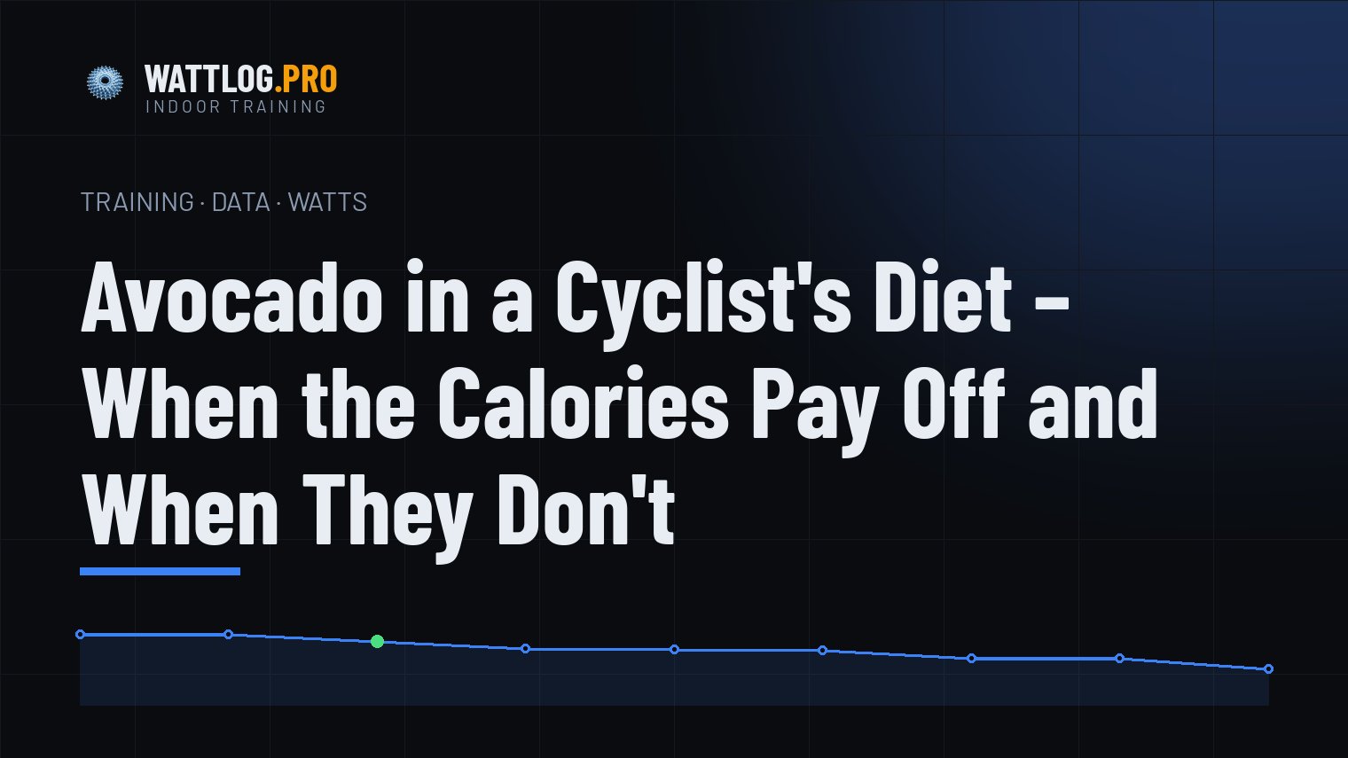Avocado in a cyclist's diet — when the calories pay off and when they don't