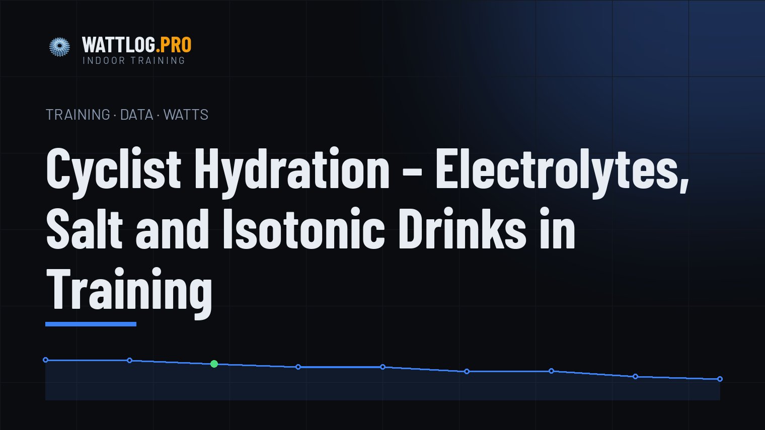 Cyclist hydration — electrolytes, salt and isotonic drinks in training