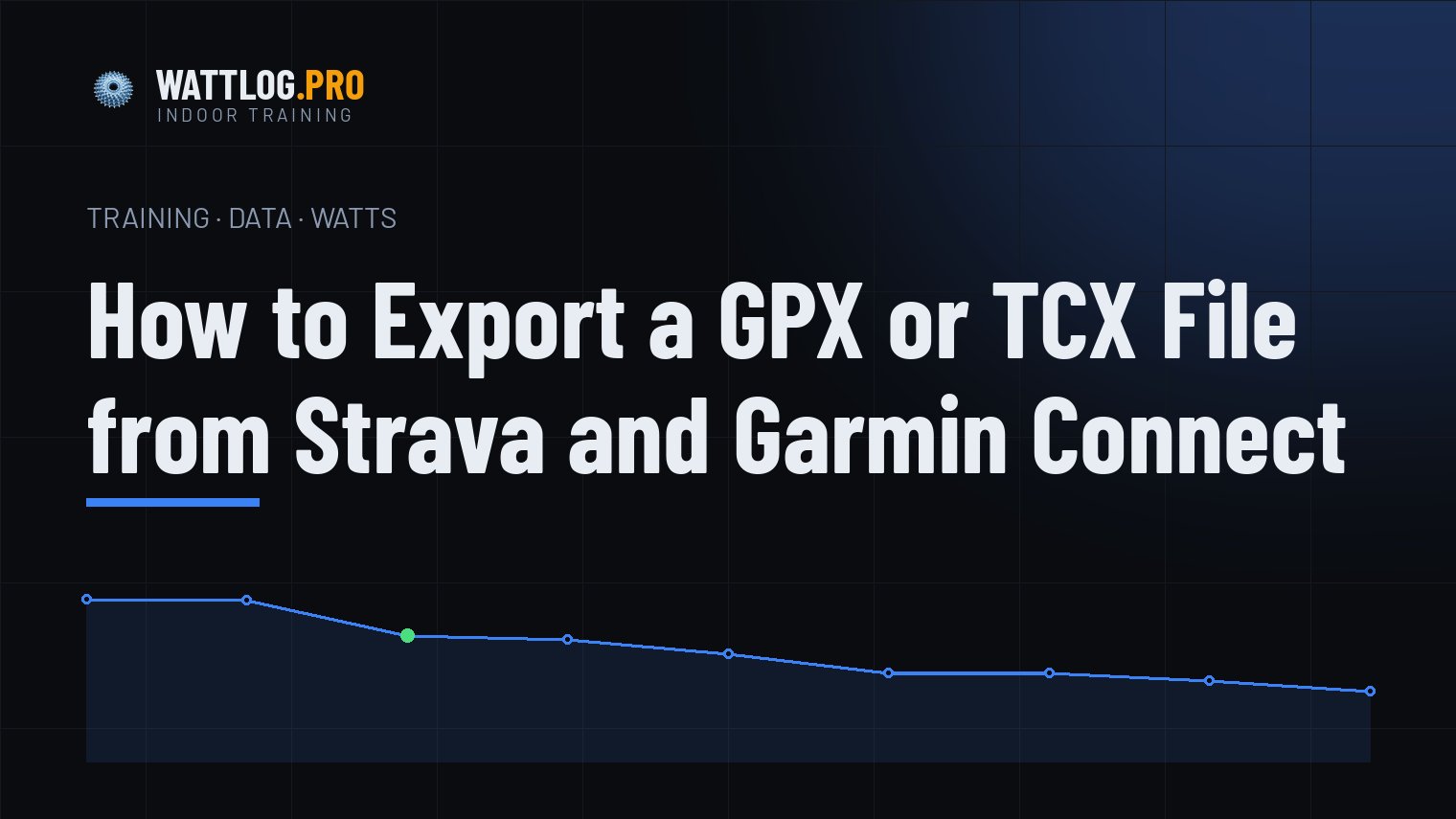 How to Export a GPX or TCX File from Strava and Garmin Connect