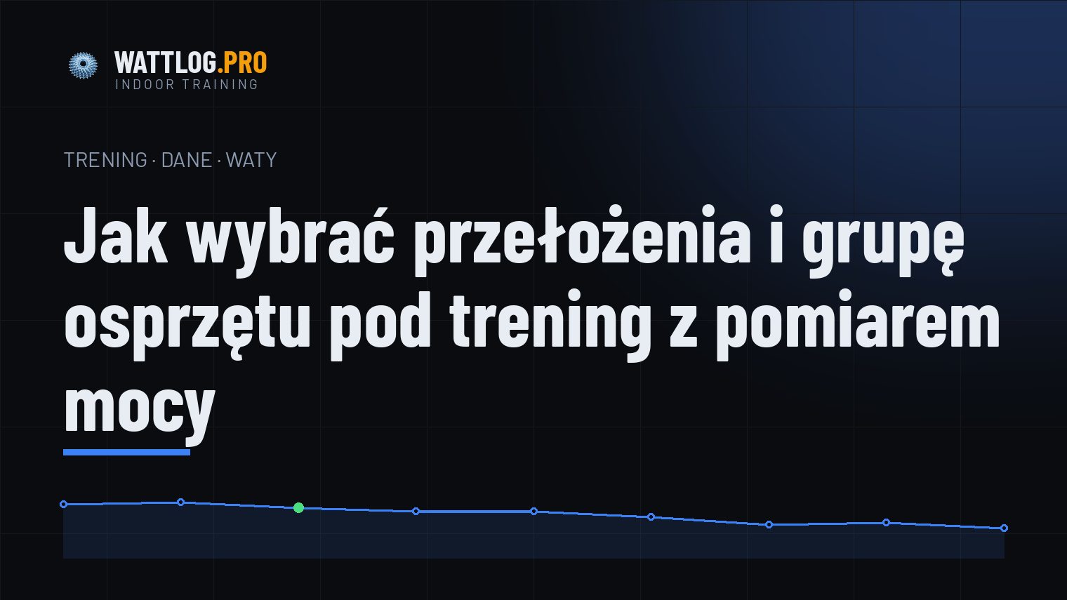 Jak wybrać przełożenia i grupę osprzętu pod trening z pomiarem mocy