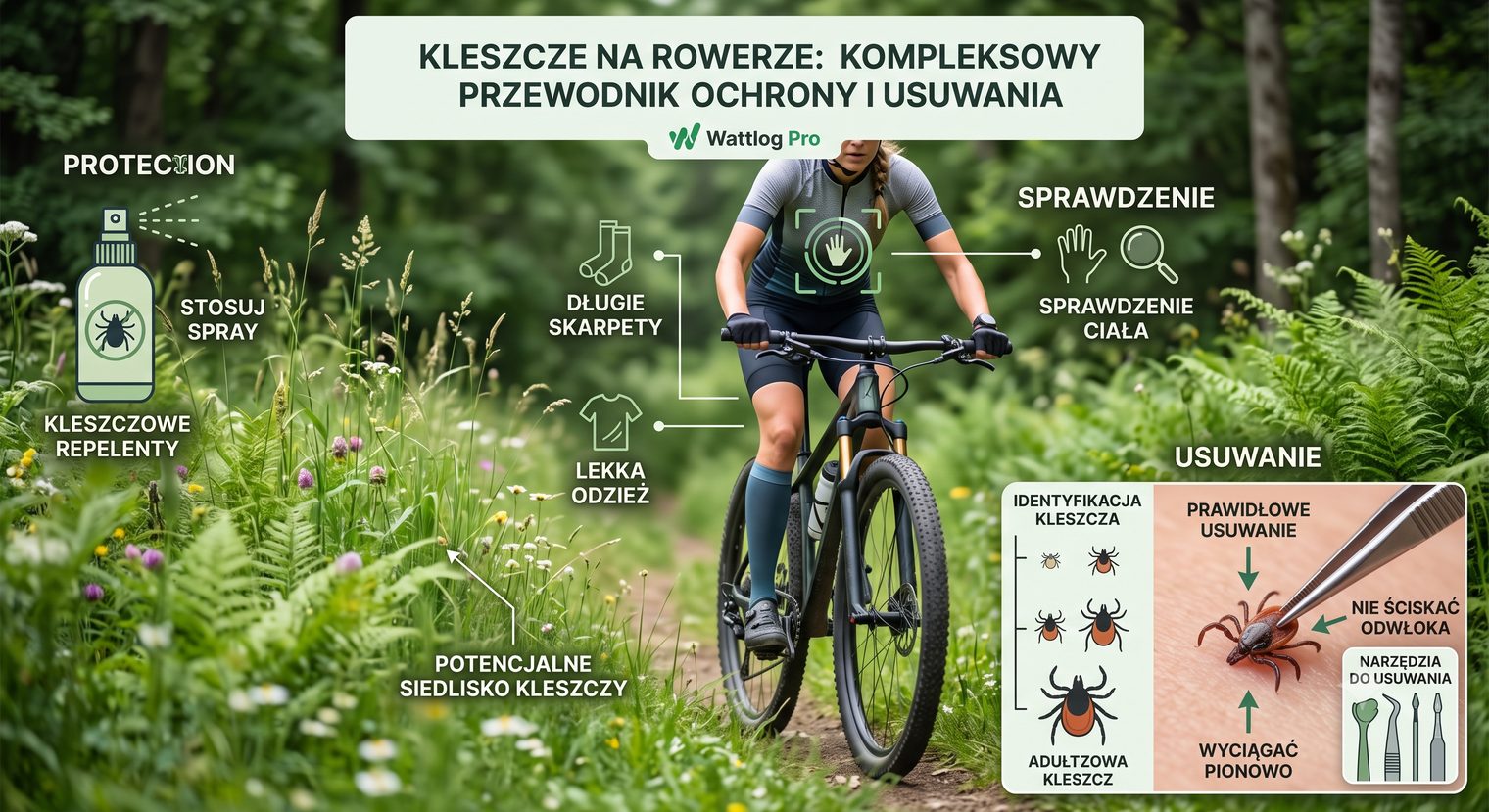 Kleszcze a jazda na rowerze — jak się chronić i co robić po ukąszeniu