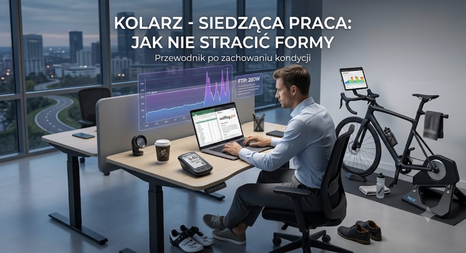 Siedząca praca a forma kolarza — jak nie stracić tego, co budujesz na treningach