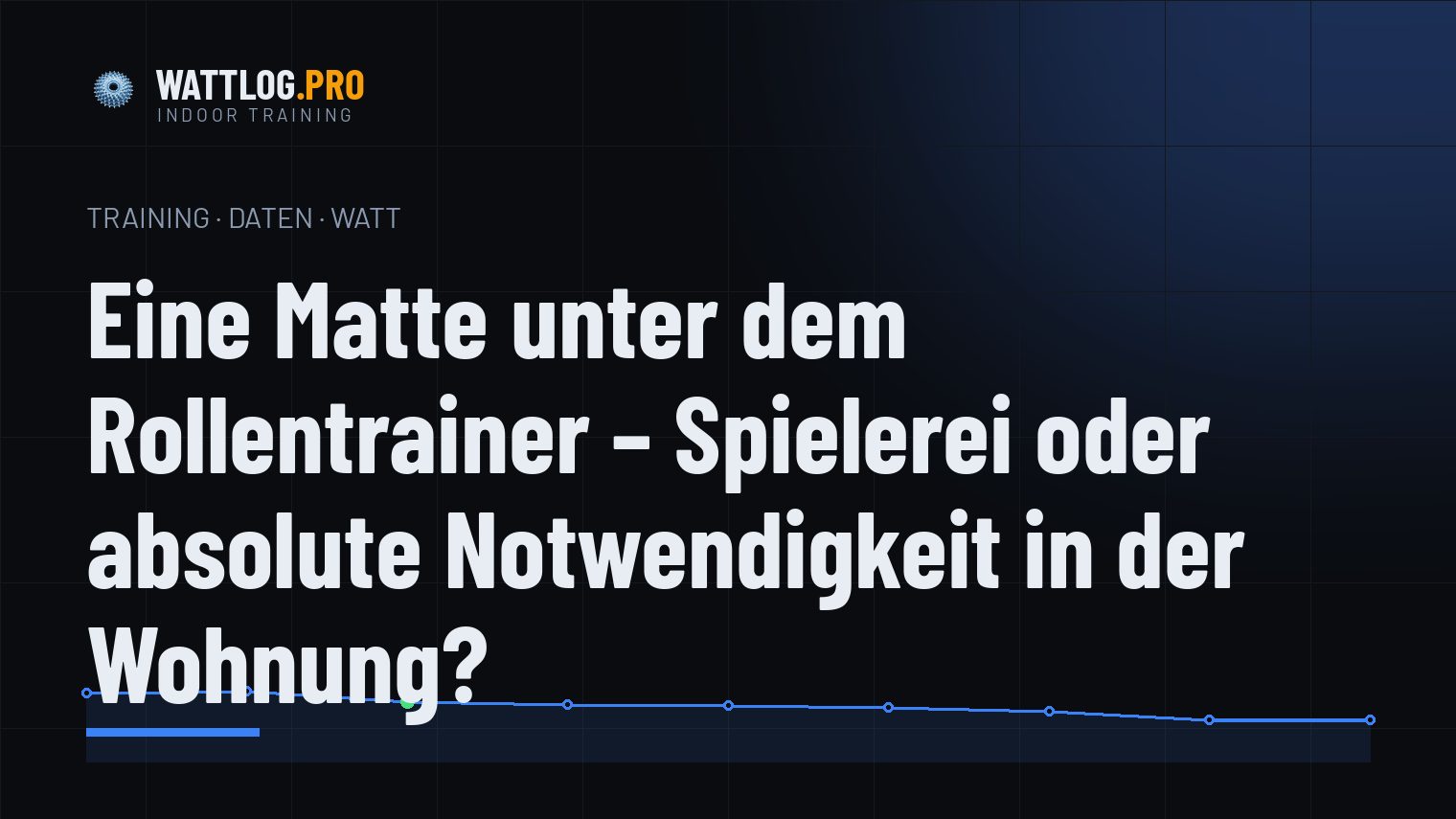 Eine Matte unter dem Rollentrainer — Spielerei oder absolute Notwendigkeit in der Wohnung?