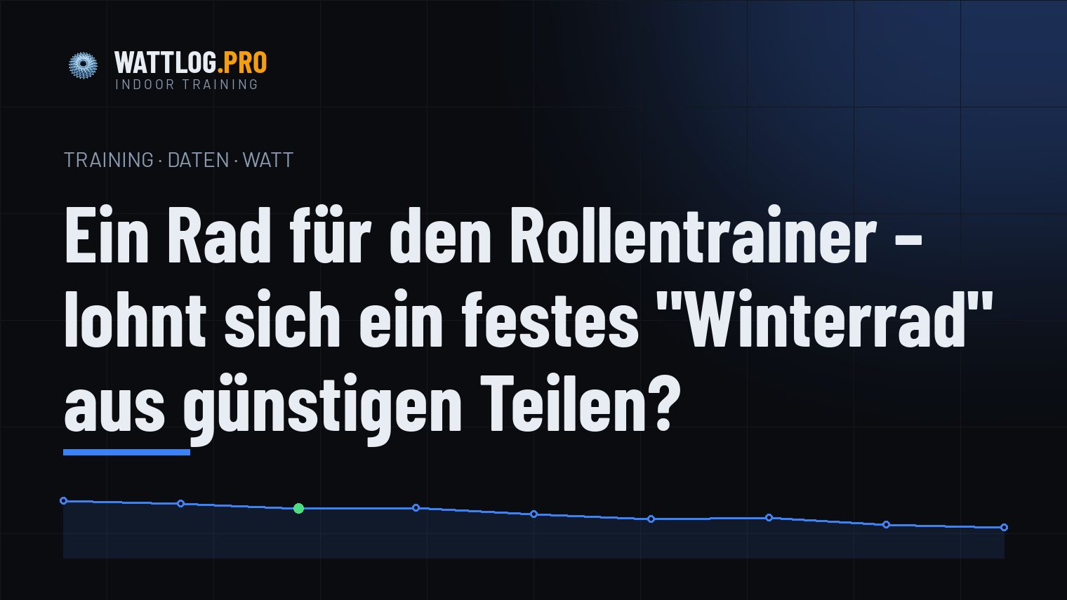 Ein Rad für den Rollentrainer — lohnt sich ein festes "Winterrad" aus günstigen Teilen?